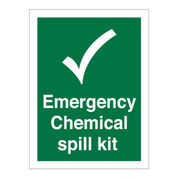Emergency Chemical Spill Kit Sign